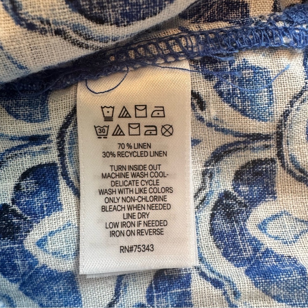 Sigrid Olsen 100% Linen Popover Tunic - image 7